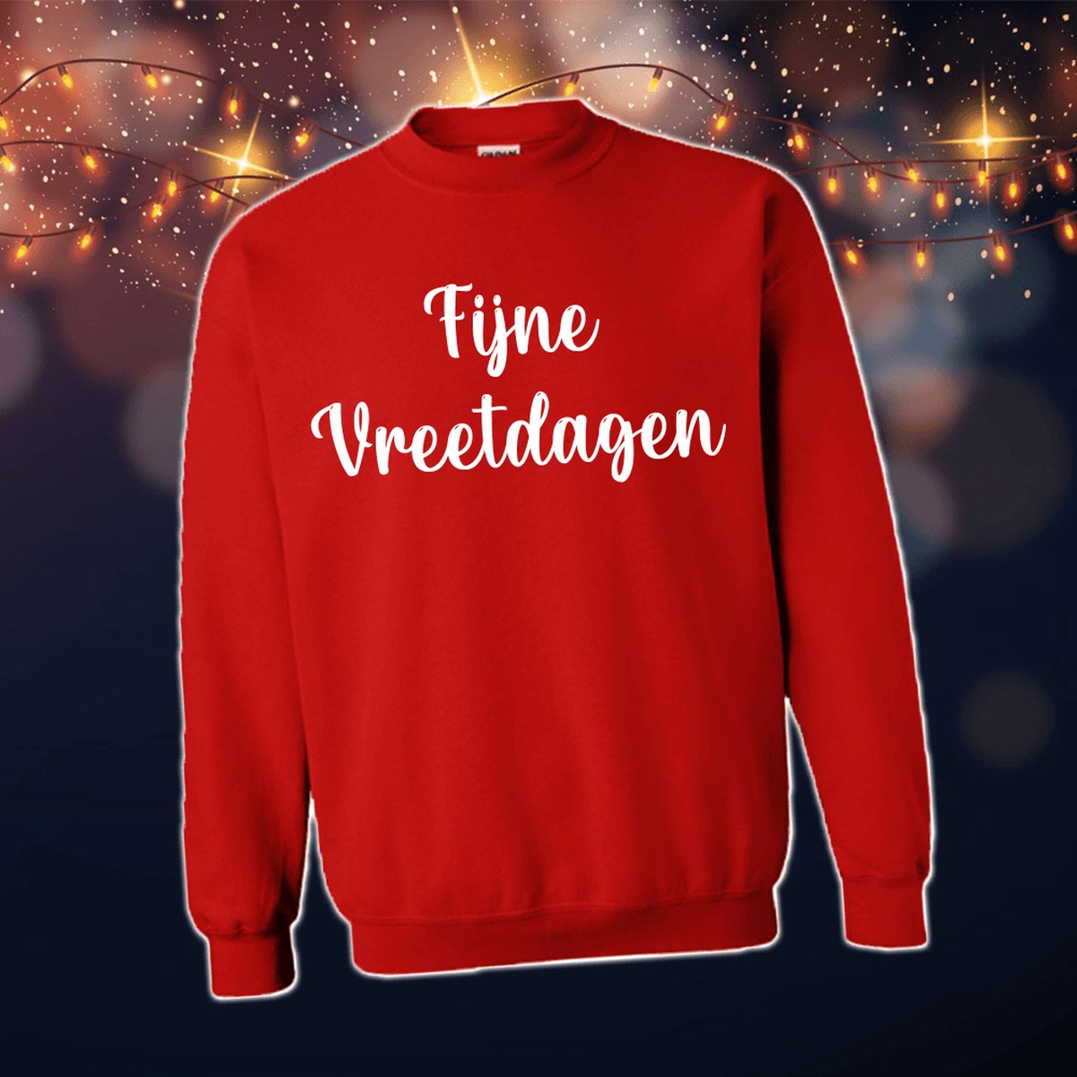 Foute Kersttrui Dames & Heren - Kersttrui met tekst Fijne vreetdagen | Kersttrui Maat S | Kersttrui Dames - Kersttrui Heren - Grappige Kersttrui met tekst | Namengigant | Incl. 2 jaar garantie