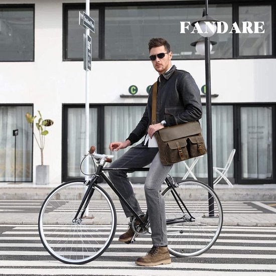 FANDARE Retro schoudertas, handtas, draagtas, schoudertas, herentas