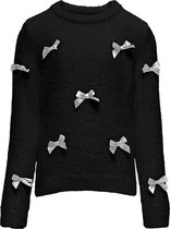 ONLY pull pour enfants filles PIUMO noir Cloud Dancer Bows coupe Standard