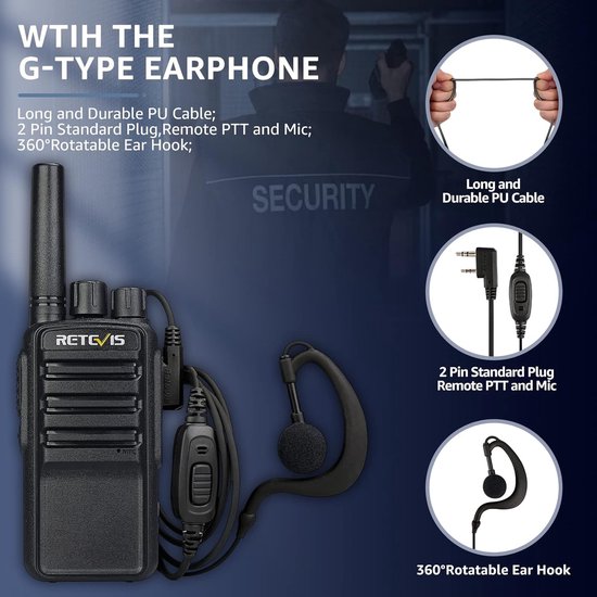 Retevis H777H Talkie Walkie, Talkie-Walkie Professionnel avec Écran