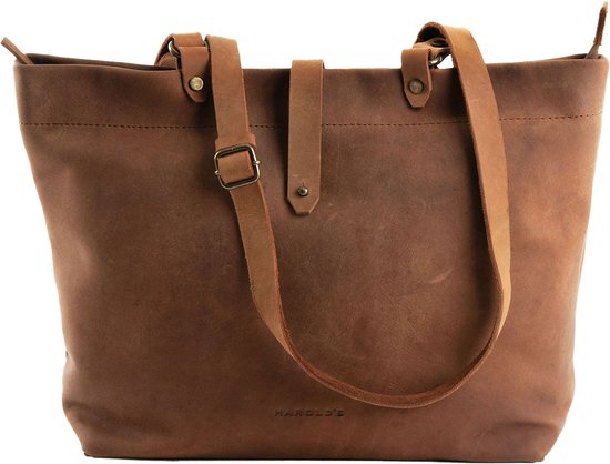 HAROLD'S Cuir Sac à épaule Sac shopper Antic Shopper Nature Brun