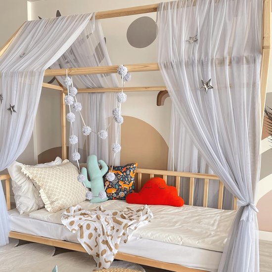 Babybaldakijn, bedhemel voor kinderen, kinderkamer, bedgordijn, katoen