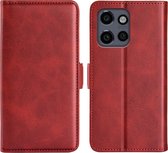 MobyDefend Hoesje - Geschikt voor Motorola Edge 50 Neo / Edge 60 Neo - Luxe Wallet Book Case (Sluiting Zijkant) - Rood