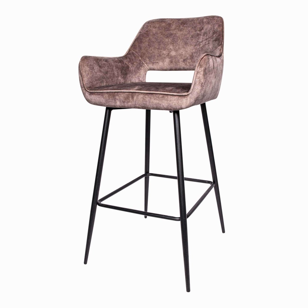 PTMD Fallon Velvet Barstoel -Bruin