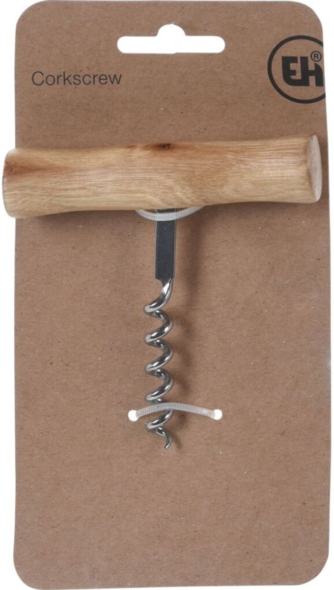 Excellent Houseware Kurkentrekker met Houten Handvat