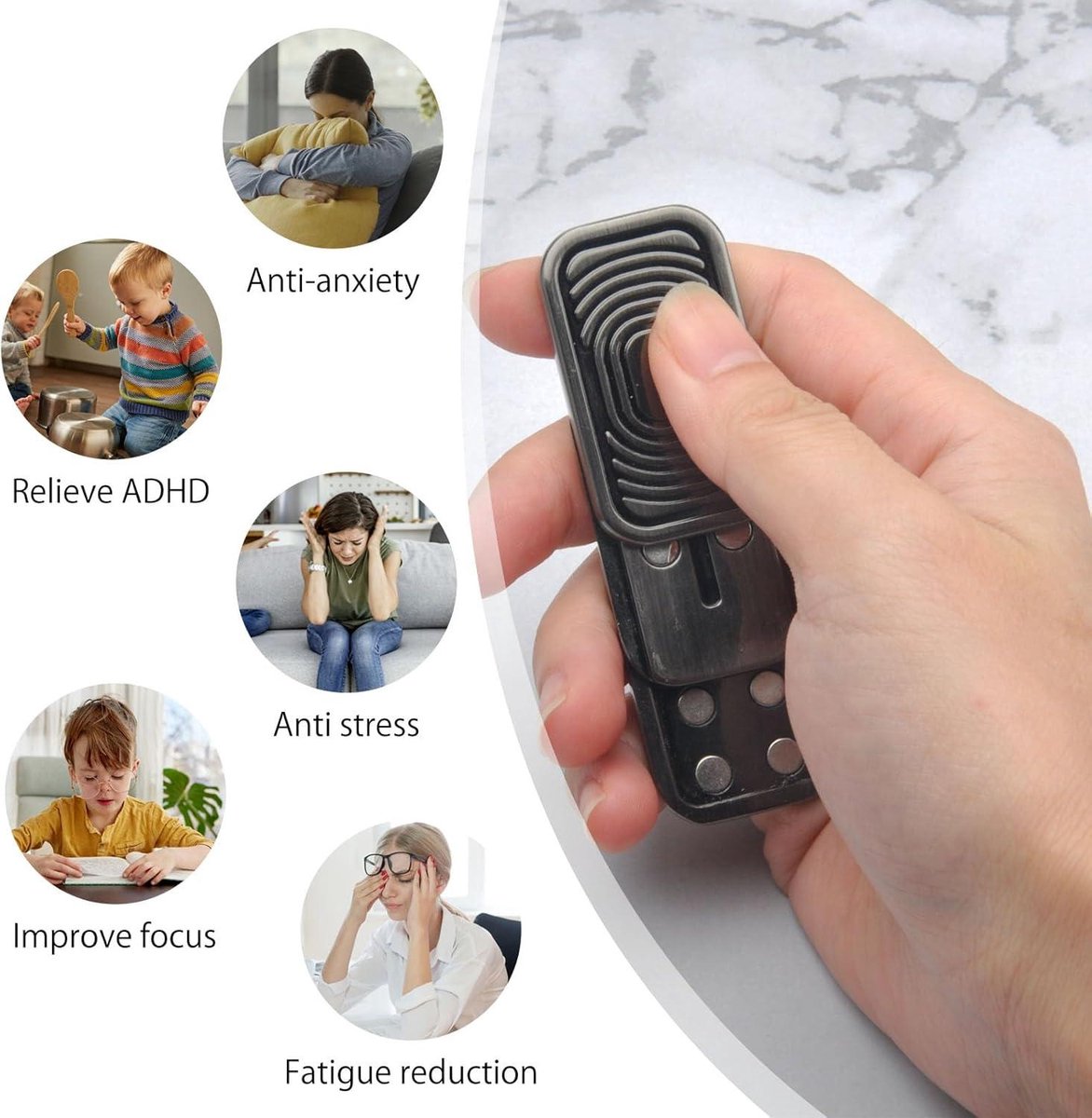 Métal Poker Fidget Slider EDC Adulte Fidget Toys TDAH Outil Anxiété