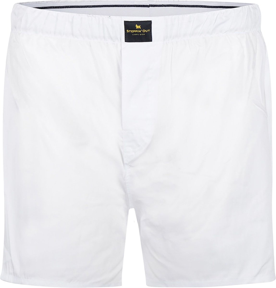 Steppin' Out Boxershort Poplin Wit - Maat M - Heren - Boxershorts