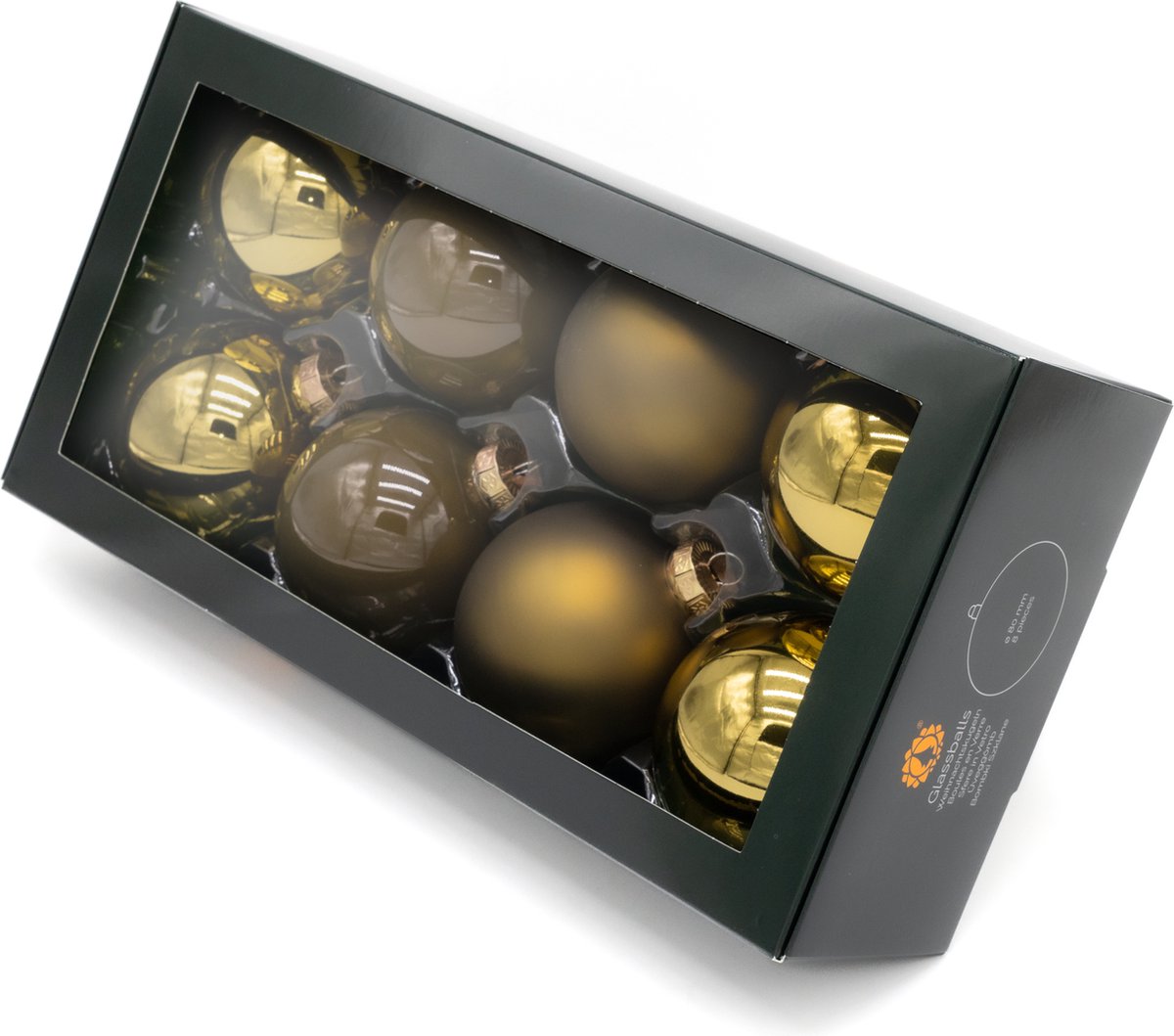 Muntel® Kerstballen - Glas - 8 Stuks - Glas - Mat - Glans - Ceder