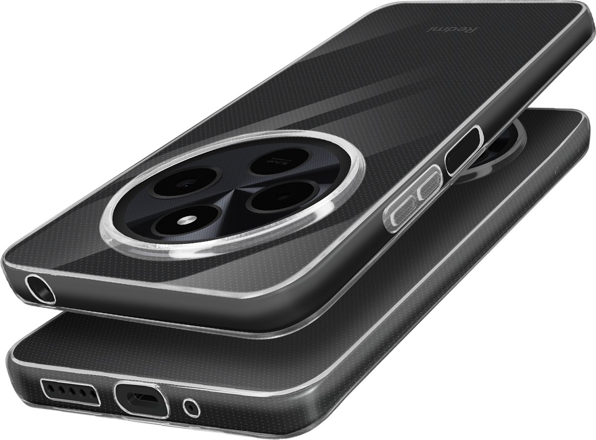 Mayaxess, Zacht Silicone Hoesje voor Xiaomi Redmi 14C, Transparant