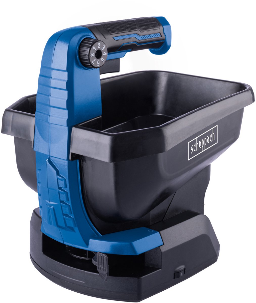 Bol.com Scheppach Accu Handstrooier 20V C-GSP800-X - 3.5L - 1000 – 2200rpm - Spreidbreedte max.5 m - excl. accu en lader aanbieding