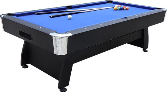 Strength - 8FT Biljarttafel - Pooltafel Blauw-Zwart - Hobby Biljart 8FT - Sterk en Stijlvol