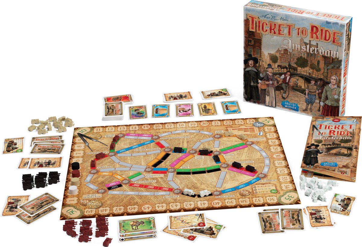 Ticket to Ride Amsterdam – Nederlandstalig Bordspel voor 2 tot 4 spelers - Snel & Strategisch gezelschapsspel vanaf 8 jaar — afbeelding 7