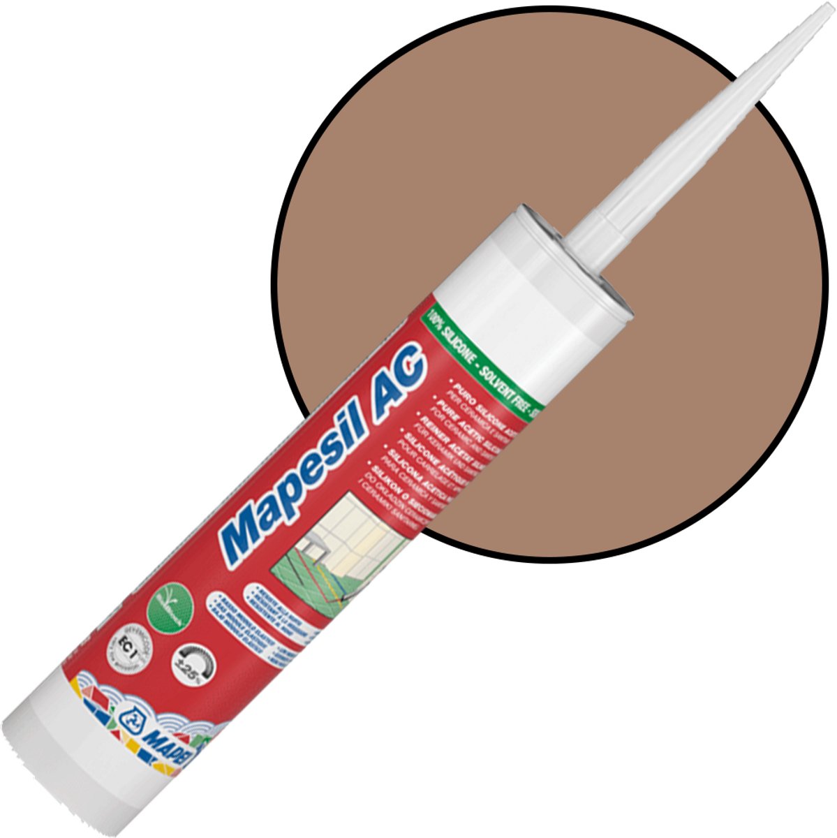 MAPEI Mapesil AC Siliconenkit - Voor Afdichten Van Voegen - Kleur 142 Brown - 310 ml