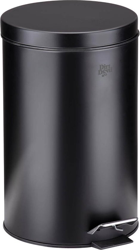 Dirt Devil Pedaalemmer 12 Liter - Pullenbak Badkamer - RVS - Zwart