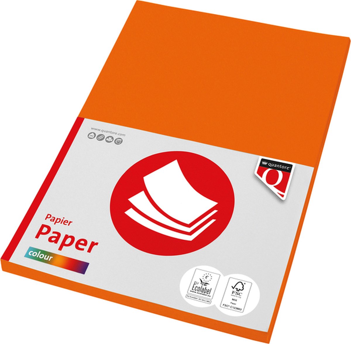Kopieerpapier Fastprint A4 80gr oranje 100vel | 10 stuks