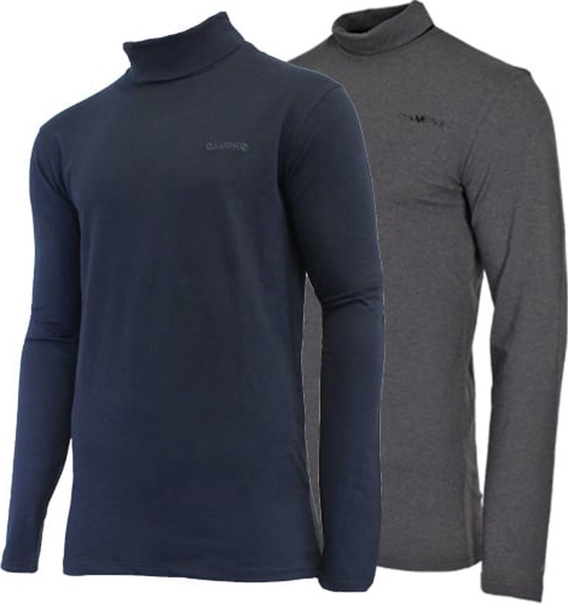 2-Pack Campri Skipully Wintersportpully Heren Charcoal-marl/ 1397 3XL Donkergrijs/donkerblauw