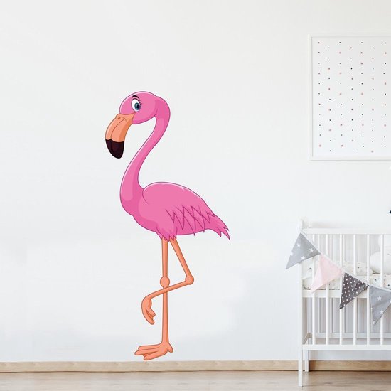 Oranje Prominent Wederzijds Muursticker Flamingo | bol.com
