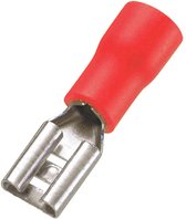Ohmeron Contact coulissant/Cosse femelle 6,3x0,8mm Rouge - 25 pièces