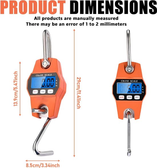 Kern HCB 50K100 HCB 50K100 Hangweegschaal Weegbereik  Max.  50 Kg Resolutie 100 G Werkt Op Batterijen 755725