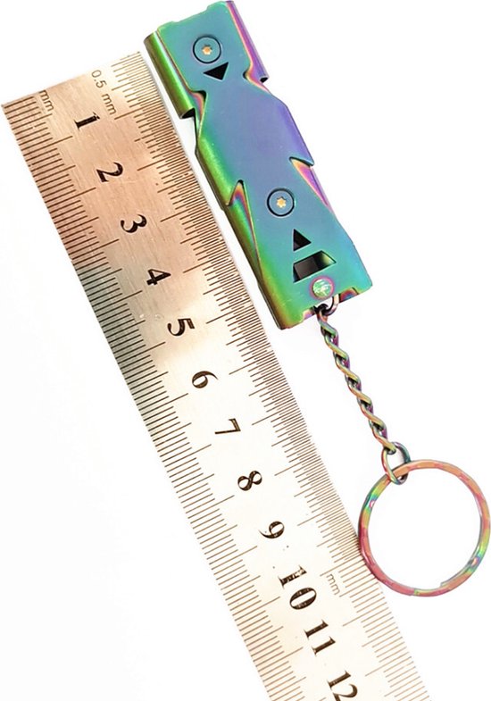 3 x survivalfluitje, noodfluitje, aluminium fluitje, dubbele buis, hoge decibel, voor school, fitnessstudio, outdoor, camping, wandelen, jagen, klimmen