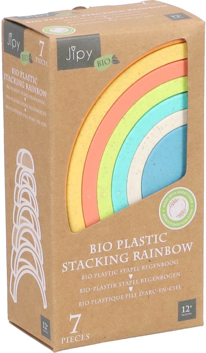 Goedkoopste Jipy Bioplastic Regenboog Stapelspel.