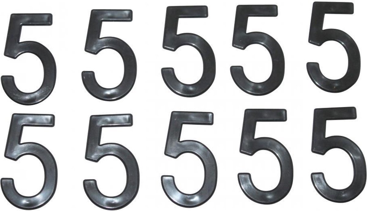 Chiffre 5 pour plaque d'immatriculation Tiflex H45mm Neuf pour moto