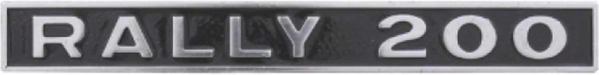 Insigne RALLY 200 123x15mm RMS pour scooter Piaggio 200 Vespa Rally Neuf