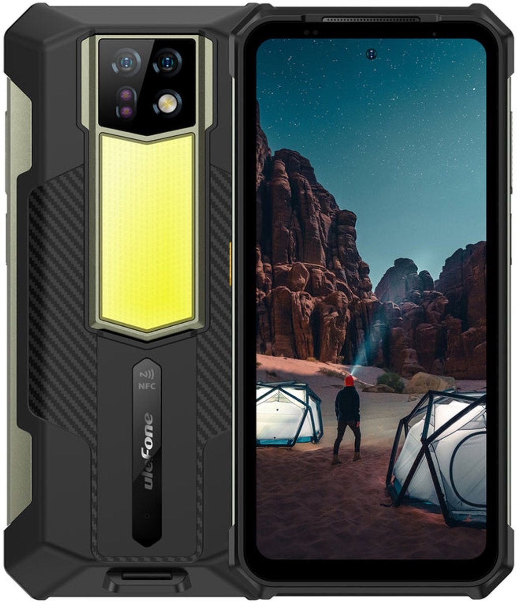 Ulefone Armor 24 Robuuste Rugged Smartphone – IP68/IP69K + MIL-STD-810H – 6.78'' 120Hz FHD+ – Vinger Scan – 22000mAh & 66W Snelladen – 24GB RAM (12+12 virtueel) 256GB – 64MP + 64MP Nachtzichtcamera – 8-Core Helio G96 – NFC – Dual SIM + microSD