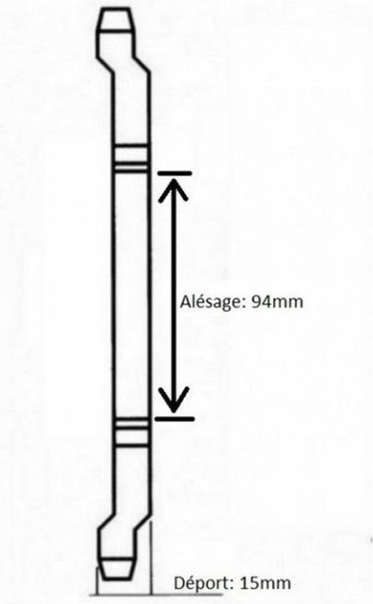 Couronne transmission Charvin pour mob Peugeot 103 52 dents P415 Ø94mm Dép 15mm