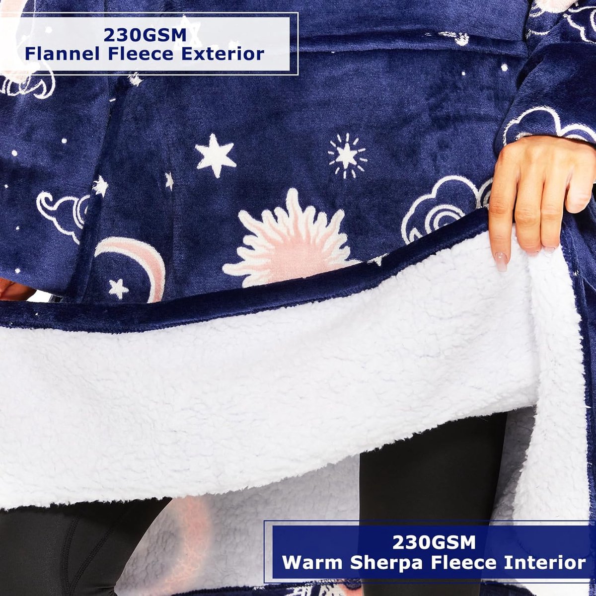 Goodivery ® Zachte en Warme Oversized Deken Hoodie met Diverse Patronen voor Iedereen