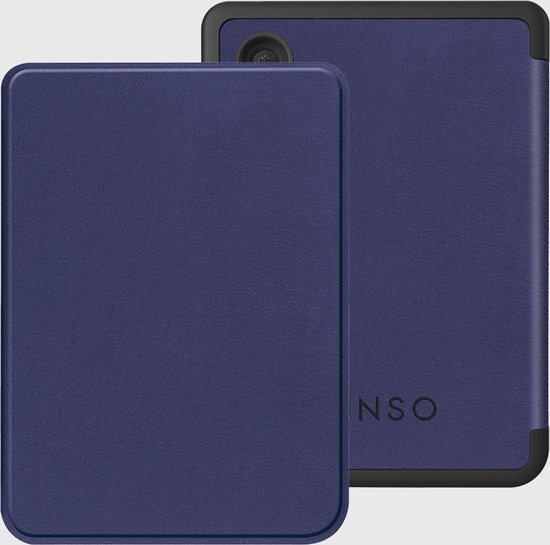 Lunso Geschikt voor Kobo Clara BW / Clara Colour hoes (6 inch) - sleepcover - Donkerblauw van Merkloos — afbeelding 2
