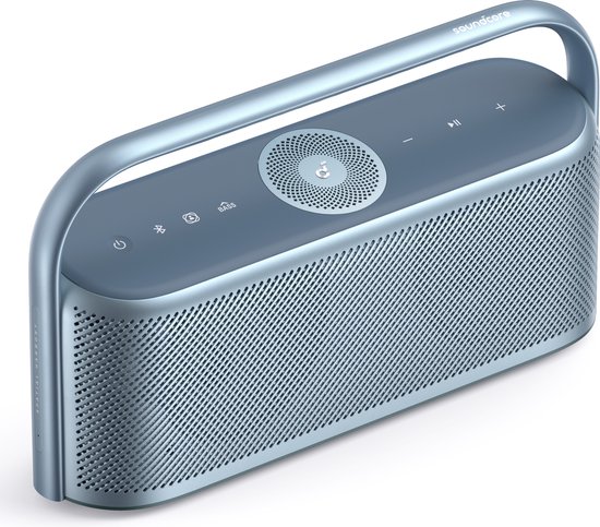 soundcore by Anker Motion X600 Draadloze Bluetooth Speaker - 50W Geluidsvermogen - Immersive Spatial Audio - 5 Drivers en 5 Versterkers - 12 Uur Speeltijd - IPX7 Waterdicht - USB-C Opladen - Blauw van Anker — afbeelding 5