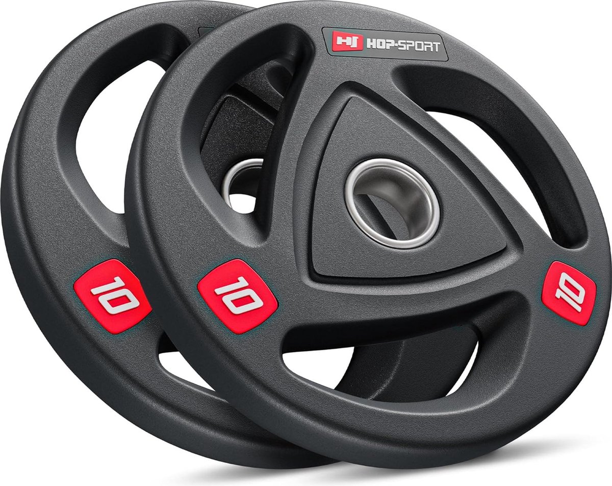 Hop-Sport gietijzeren gewichten set 30 kg - 4x2,5 kg en 4x5 kg - halterschijven 30 mm, geschikt voor halterstangen, ideaal voor een veelzijdige en effectieve krachttraining thuis