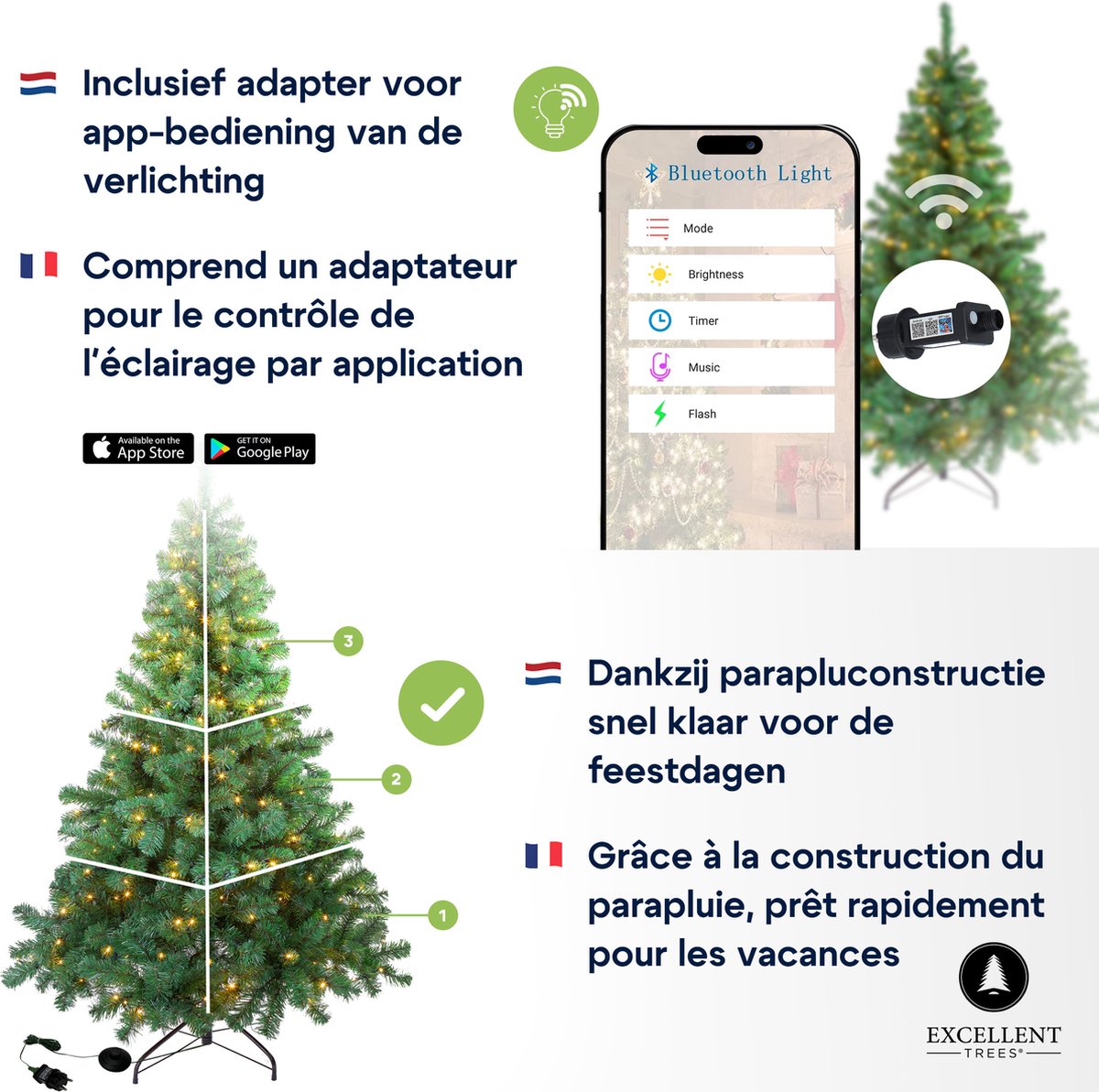 Excellent Trees® Kerstboom LED Stavanger 180 cm met verlichting - nu met Gratis Opbergtas t.w.v. € 27.95 – foto 7