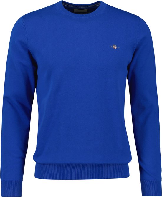 Gant Regular fit polo van piqué katoen met getipte boorden • Blauw • de
