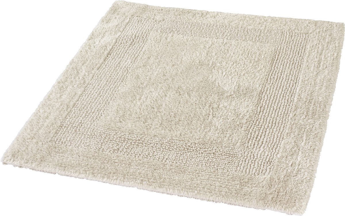 JGS ® Kwalitatieve Rechthoekige Badmat met Omkeerbaar Design in Zilvergrijs voor Stijlvolle Badkamers