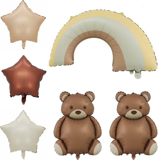 Decorative Bear Balloons - Bear Birthday Balloons for Boys and Girls Room Decoration