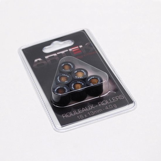 Jeu De 6 Galets De Variateur Artek 16x13mm 8,5g - Pour Scooter Piaggio, Peugeot 50 2T