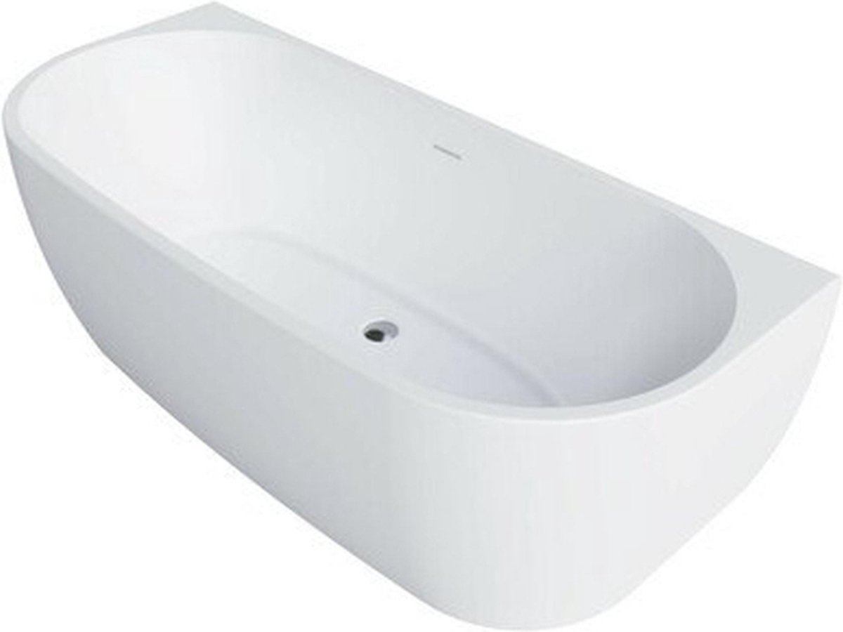 Go by Van Marcke D-Shape Design halfvrijstaand bad back to wall - 180x80cm - acryl - mat wit