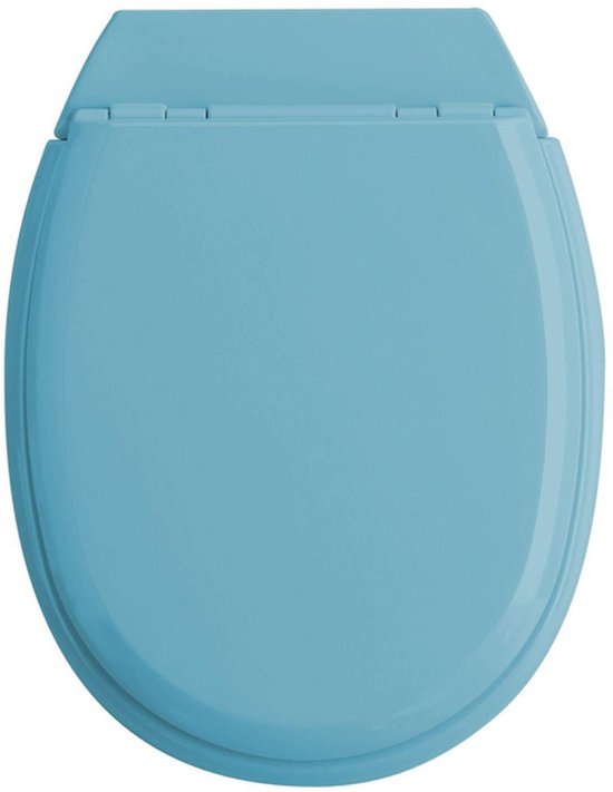 Allibert wc-bril ATLAS - geperst hout - afklikbaar - met regelplaat - tuquoise gelakt