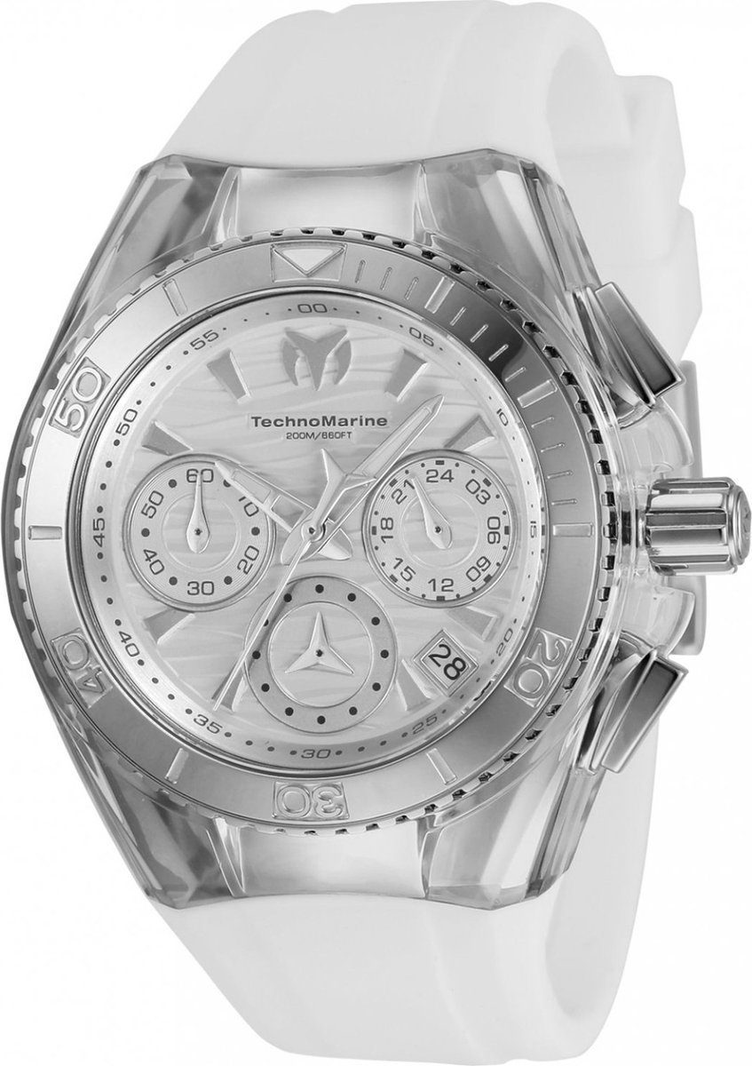 TechnoMarine Cruise TM-120033 Dames Horloge - Waterdicht - Analoog - Quartz Uurwerk - Roestvrij Staal met zilveren Wijzerplaat - 40mm
