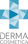 Derma Cosmetica logo met een blauw kruis symbool.