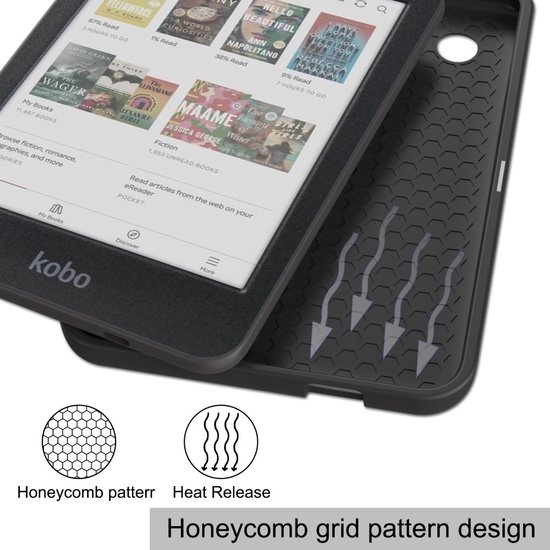 e-Reader Hoesje Leather Book Case met Wake/Sleep-functie - Kobo Clara Colour / Clara BW Hoesje - Groen van Kobo — afbeelding 3