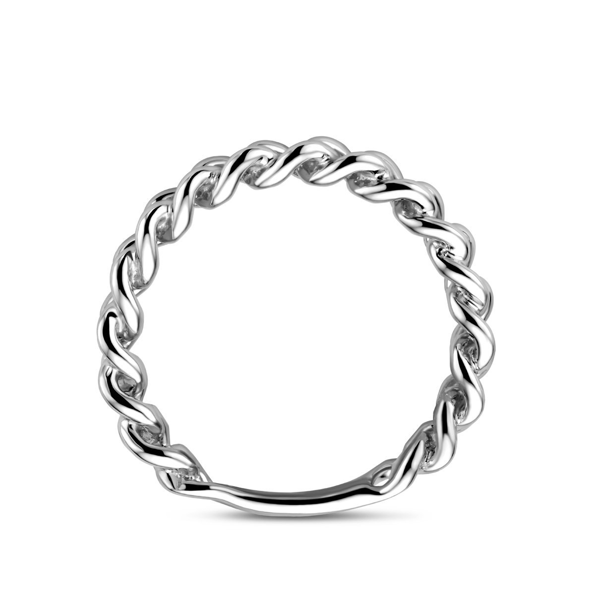 Gerhodineerd Zilver Ring Schakel 1338427