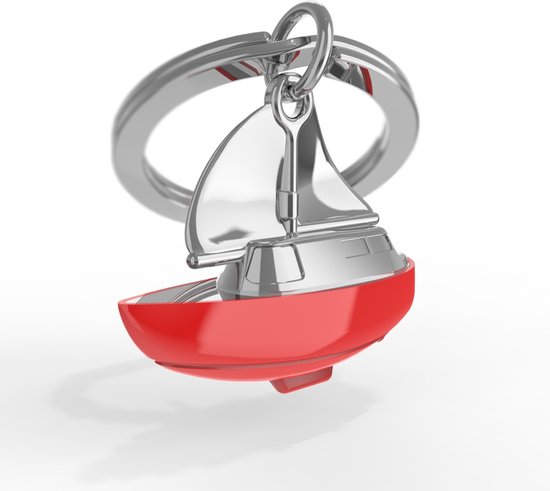 Metalmorphose sleutelhanger zeilboot