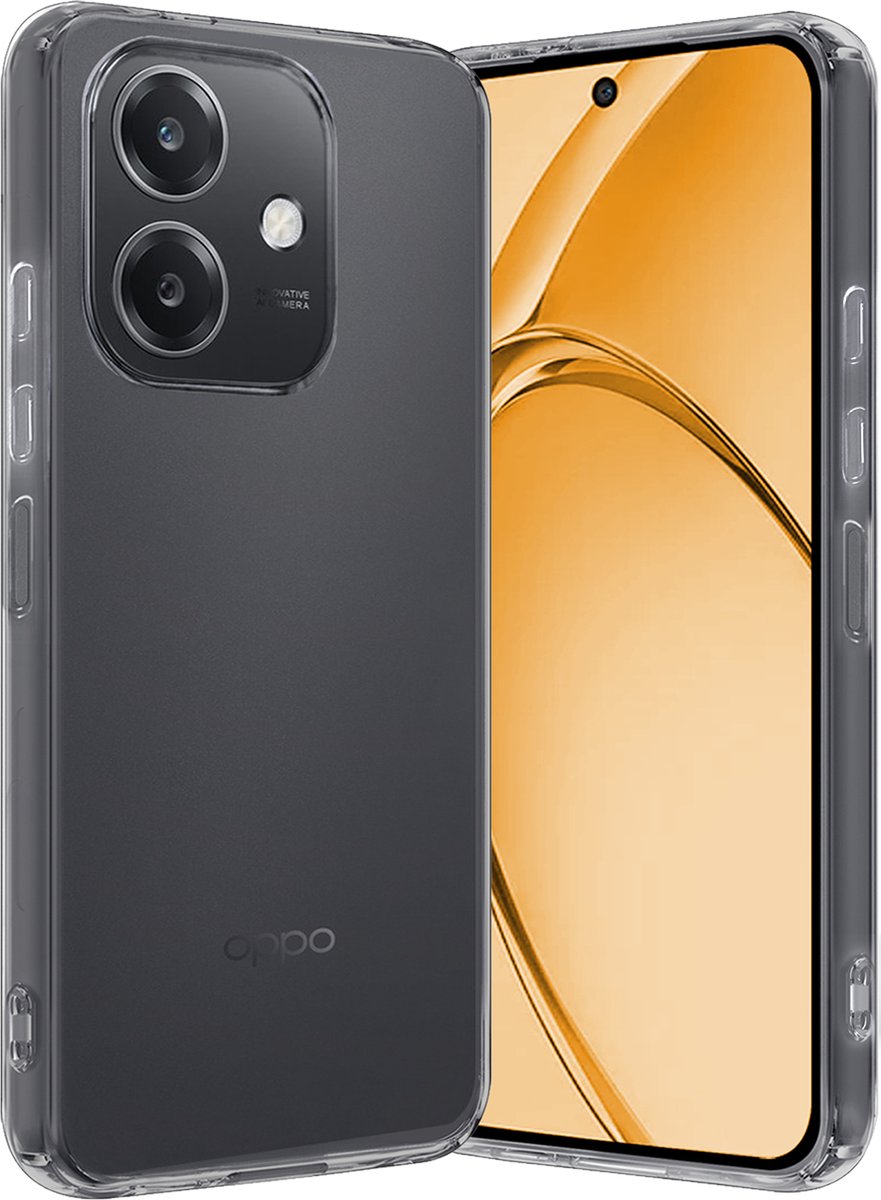 Hoes - Geschikt voor OPPO A40m - Sterk & Shockproof - Hoesje Cover - Siliconen Case - Transparant