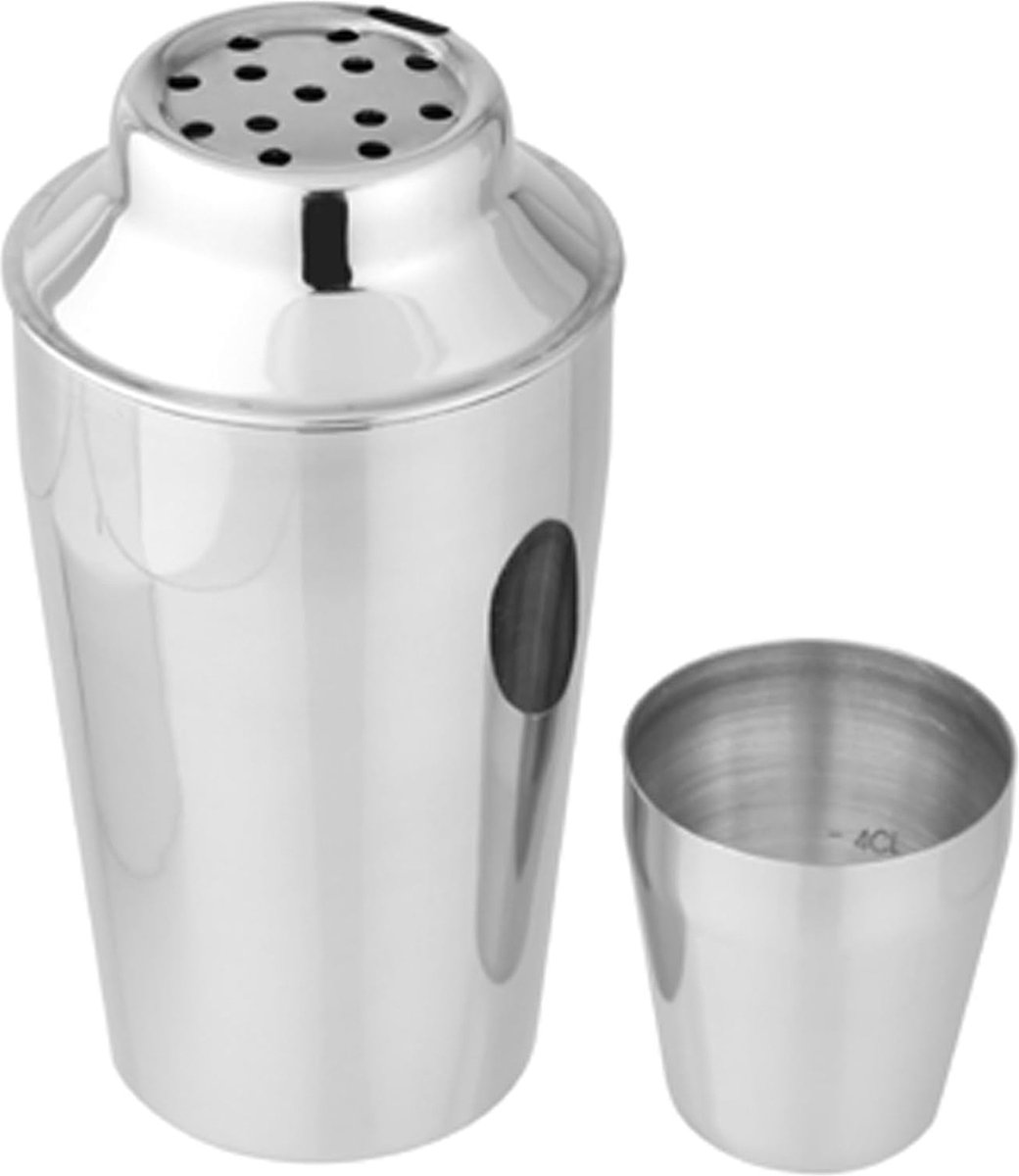 Professionele Cocktailshaker van Roestvrij Staal met Geïntegreerd Zeef en Maatverdeling