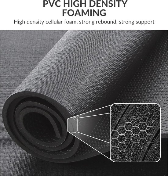 Extra grote antislip yogamat - 10mm dik, comfortabel en duurzaam voor thuisgymnastiek — afbeelding 4