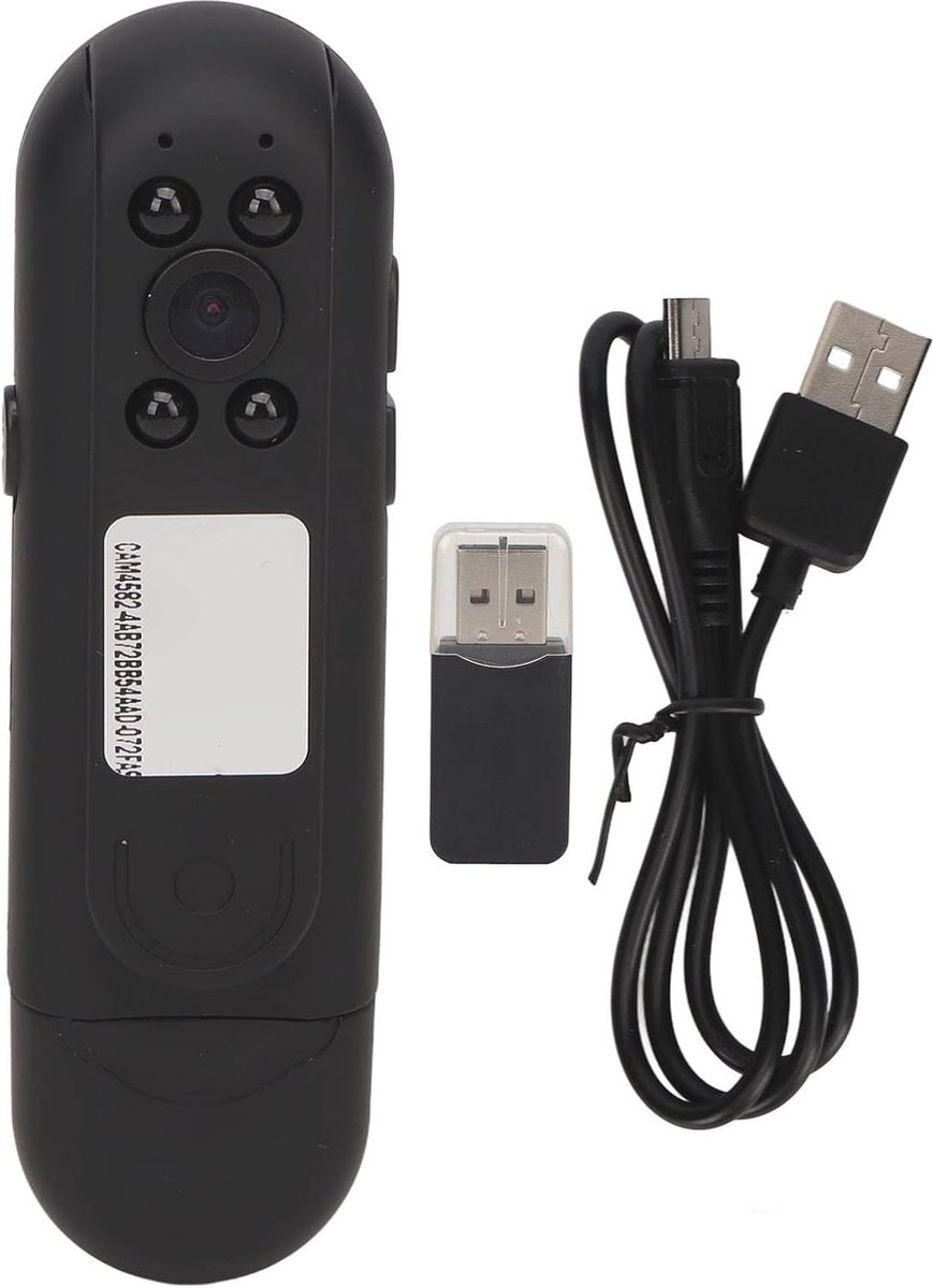 Mini Body Camera met Full HD 1080P, Draagbare Videorecorder voor Nachtzicht en Bewegingsdetectie