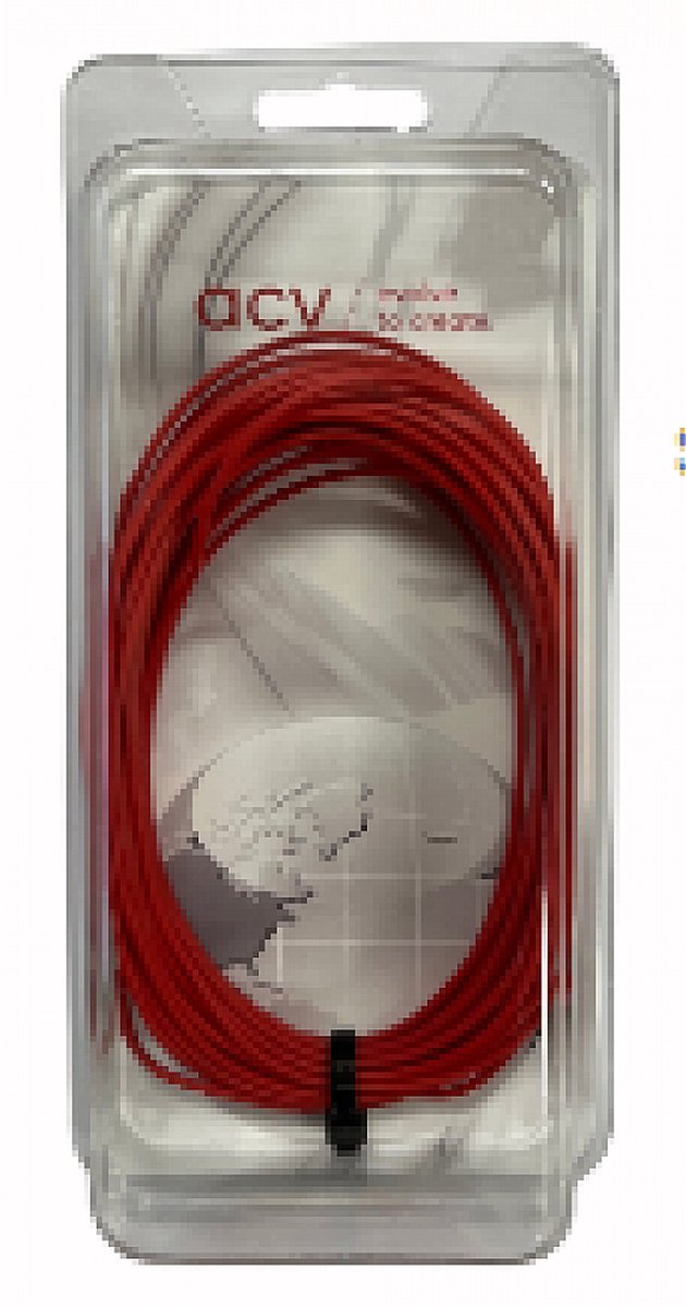 stroomkabel 6mm rood 5 mtrin blister